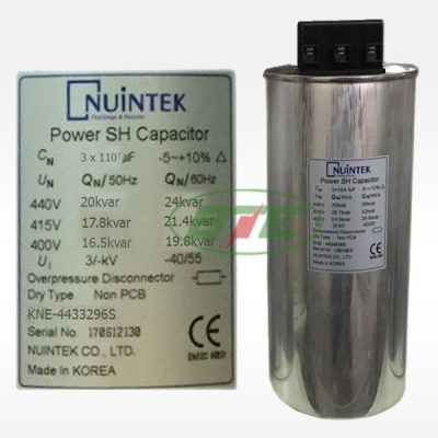 Tụ bù khô 3 pha 440V 20KVAR Nuintek - KNE-4433296S 01
