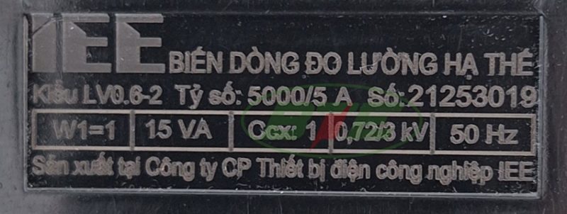 Thông số kỹ thuật của biến dòng vuông LV0.6-2.5000 5000/5A IEE