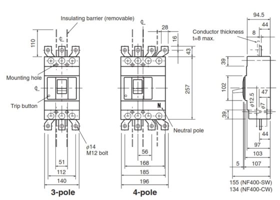 Kich thuoc NF400-CW-SW