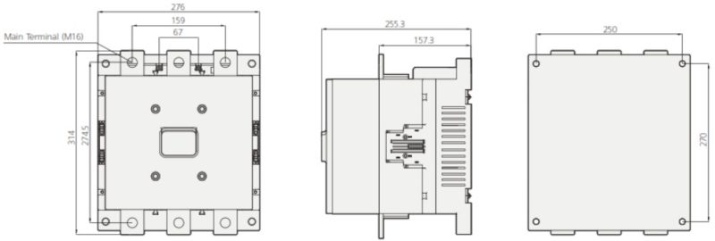 hgc800 22ns 800a coil 380vac kích thước 01