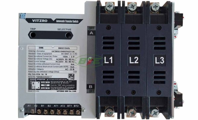 ATS B60010WN 3P 100A Vitzro 1