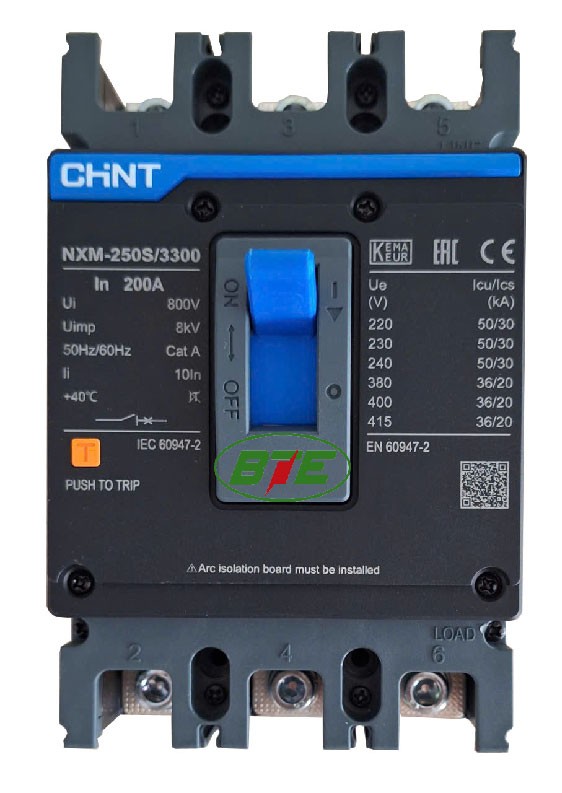 Aptomat-MCCB-NXM-250S-3300-3P-200A-36kA-Chint-01 Aptomat MCCB NXM-250S/3300 3P 200A 36kA